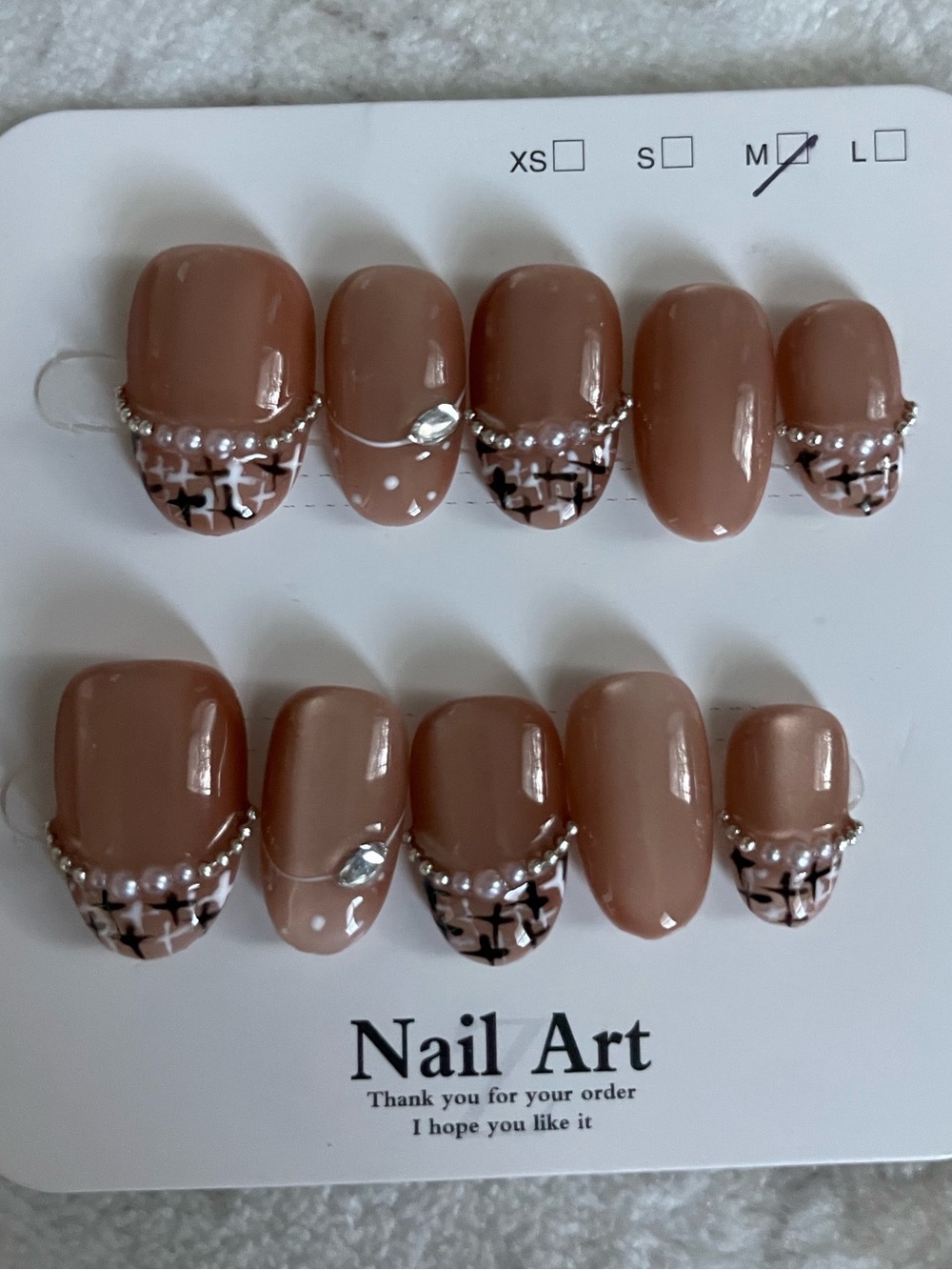 5 for $20! High Quality Press-On Nails in size medium